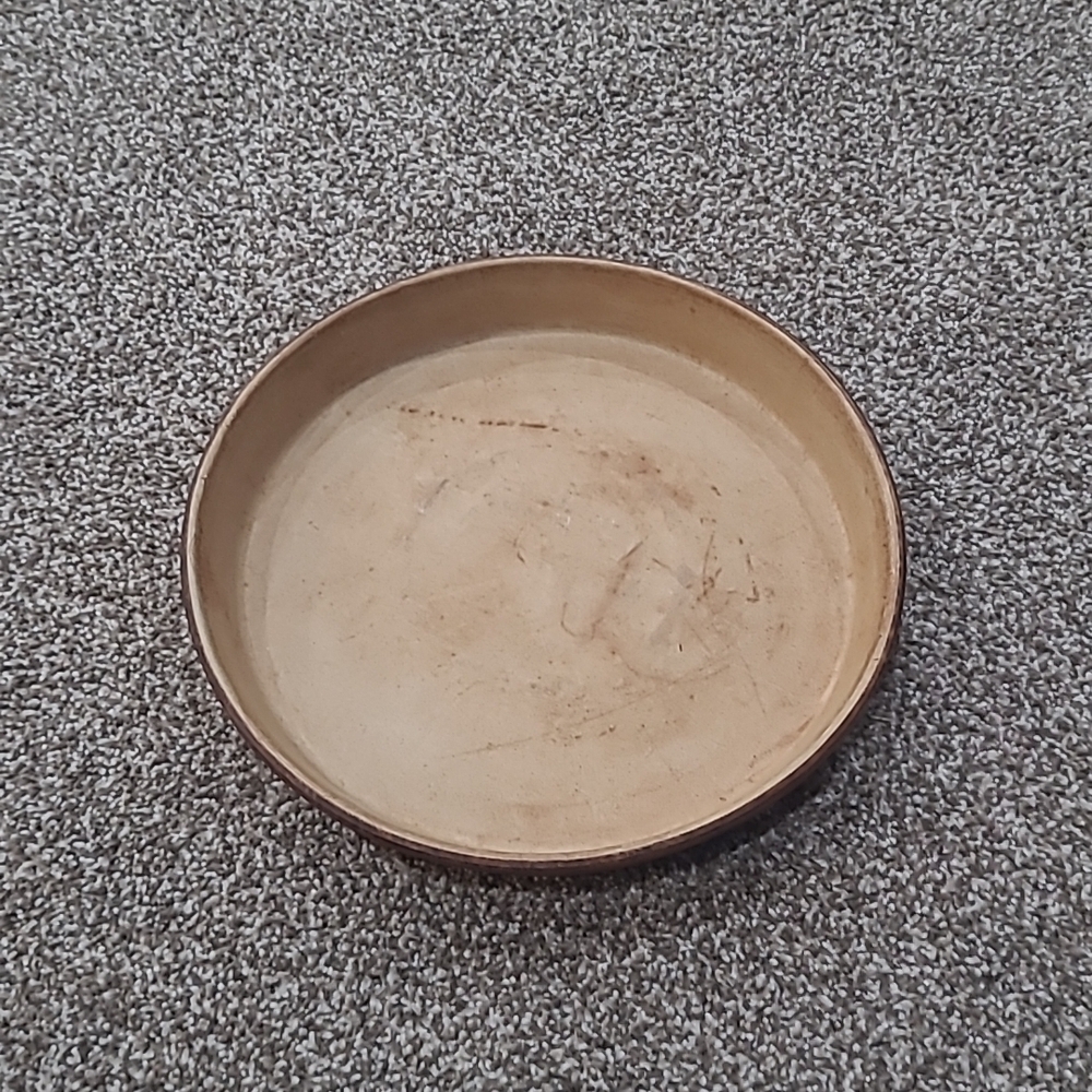 Round Tan Ceramic Plate